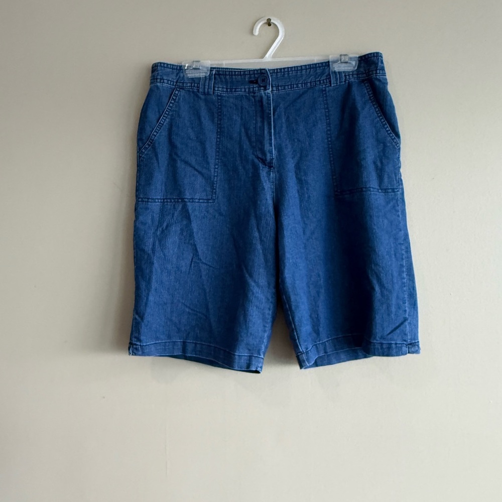 Soft Blue Bermuda Jean Shorts Classic 12